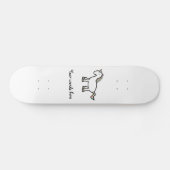 Skateboard Licorne blanche d'arc-en-ciel (Horz)