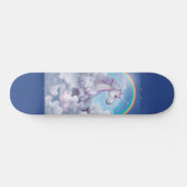 Skateboard Licorne dans les Nuages (Horz)