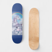 Skateboard Licorne dans les Nuages (Recto)