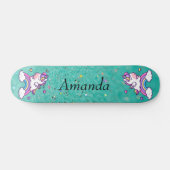 Skateboard licorne de parties scintillant (Horz)