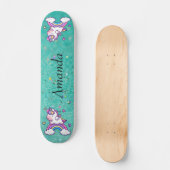 Skateboard licorne de parties scintillant (Recto)