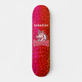 Skateboard Licorne Pailletée (Devant)