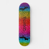 Skateboard Licorne Pailletée (Recto)