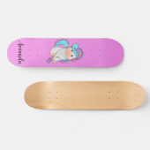 Skateboard licorne rose (Horz)