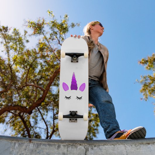 Skateboard Licorne Rose Fantastique Mignonne (Extérieur 1)