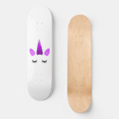 Skateboard Licorne Rose Fantastique Mignonne (Recto)