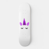 Skateboard Licorne Rose Fantastique Mignonne (Recto)