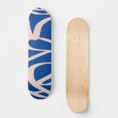 Skateboard Ligne Abstraite bleue (Recto)