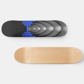 Skateboard Ligne bleue mince de la police (Horz)
