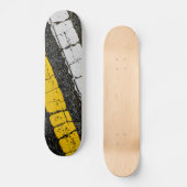 Skateboard Ligne double jaune blanc (Recto)