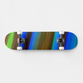 Skateboard Ligne moderne Art Peacock Couleurs plumes (Horz)