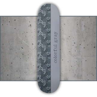 Skateboard Ligne organique abstraite Vie grise de l'espace