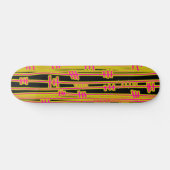 Skateboard Lignes Abstraites - 02 - Rétro (Horz)
