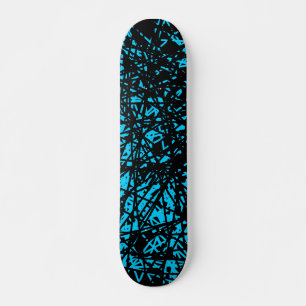 Skateboard Lignes Abstraites - Ciel bleu