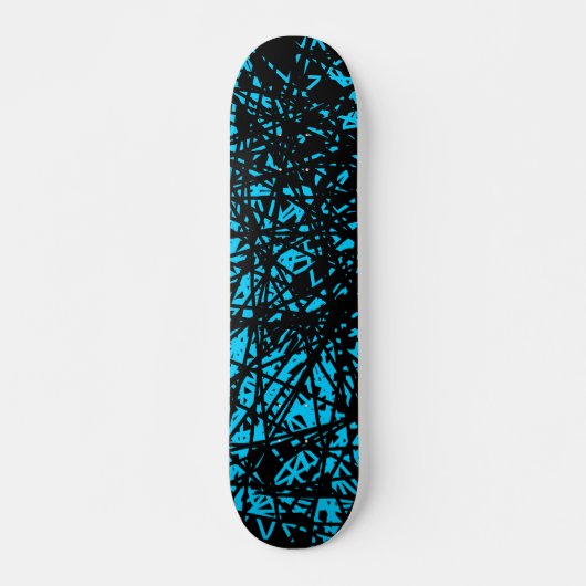 Skateboard Lignes Abstraites - Ciel bleu (Devant)