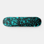 Skateboard Lignes Abstraites - Cyan (Horz)