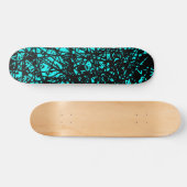 Skateboard Lignes Abstraites - Cyan (Horz)