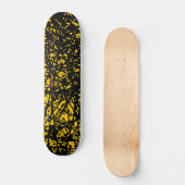 Skateboard Lignes Abstraites - orange (Recto)