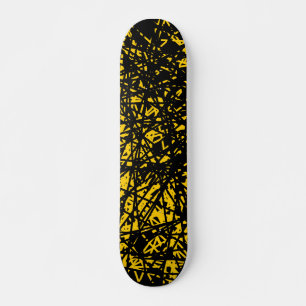Skateboard Lignes Abstraites - orange