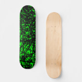 Skateboard Lignes Abstraites - Vert (Recto)