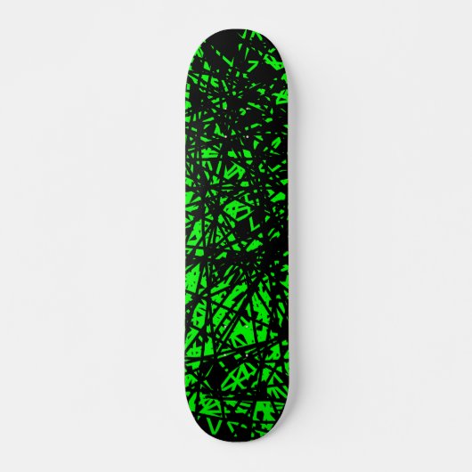 Skateboard Lignes Abstraites - Vert (Devant)