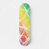 Skateboard Lignes arc-en-ciel courbes (Devant)