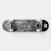 Skateboard Lignes blanches noires (Horz)