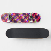 Skateboard Lignes colorées abstraites (Horz)