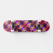 Skateboard Lignes colorées abstraites (Horz)