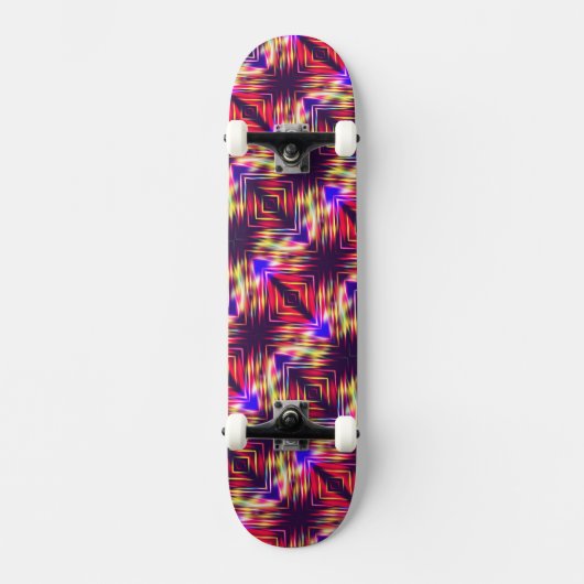 Skateboard Lignes colorées abstraites (Recto)