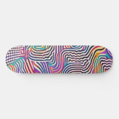 Skateboard Lignes de couleur ondulées (Horz)
