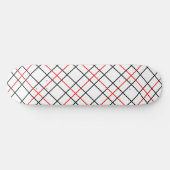 Skateboard Lignes de grille noire rouge Conception de plis (Horz)