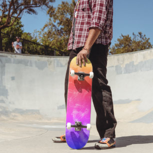 Skateboard Lignes de lumière électrique dégradé abstrait.