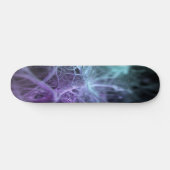 Skateboard Lignes neurales sarcelles bleues interconnectées (Horz)
