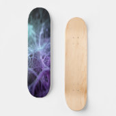 Skateboard Lignes neurales sarcelles bleues interconnectées (Recto)