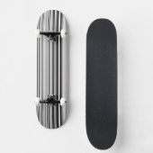 Skateboard Lignes noires et blanches (Recto)