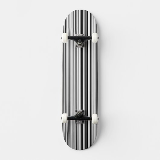 Skateboard Lignes noires et blanches (Recto)