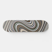 Skateboard Lignes ondulées Brown clair/beige/bleu turquoise (Horz)
