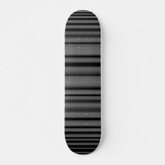 Skateboard Lignes Vastes Noires - En Blanc (Devant)