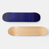 Skateboard Lignes Vastes Noires - Sur Bleu (Horz)
