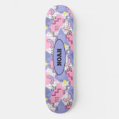 Skateboard Lilac rose actif des années 80 Memphis (Recto)