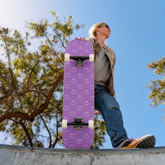 Skateboard Lilac Smile Motif Skate (Extérieur 1)