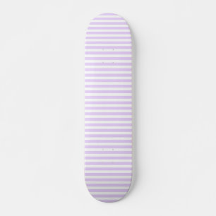 Skateboard Lilac violet et blanc bonbons rayures