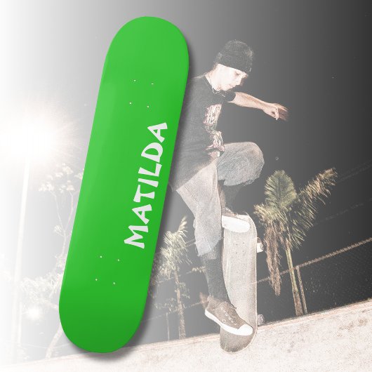 Skateboard Lime Vert Nom moderne | Style tendance