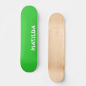 Skateboard Lime Vert Nom moderne | Style tendance (Recto)