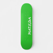 Skateboard Lime Vert Nom moderne | Style tendance (Devant)