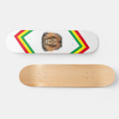 Skateboard lion aquarelle Leo roi safari animal jungle chat (Horz)