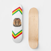 Skateboard lion aquarelle Leo roi safari animal jungle chat (Recto)