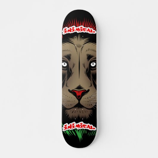 Skateboard Lion de reggae inimique (Devant)
