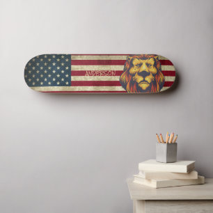 Skateboard Lion d'or américain personnalisé